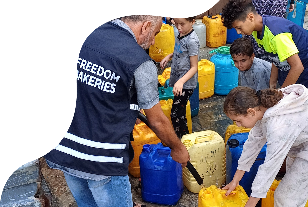Water distribution in Gaza