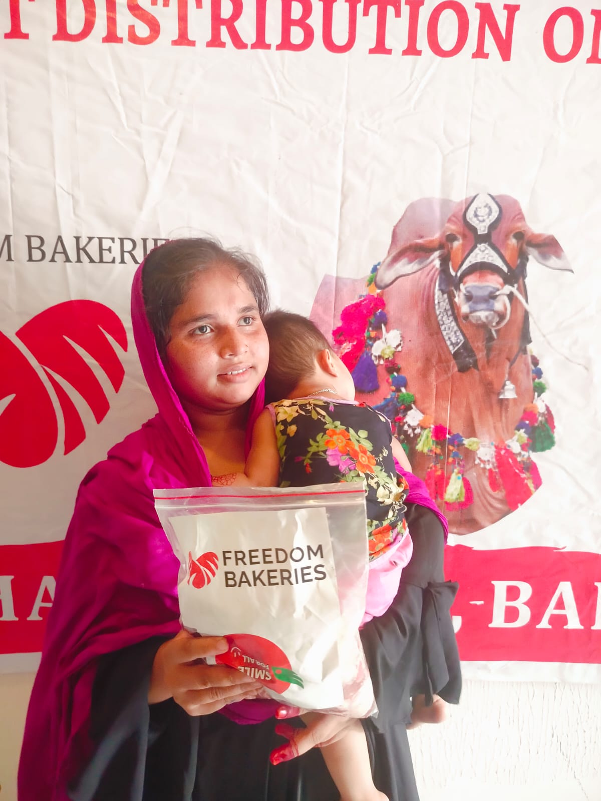 Freedom Bakeries Qurbani distribution recipient